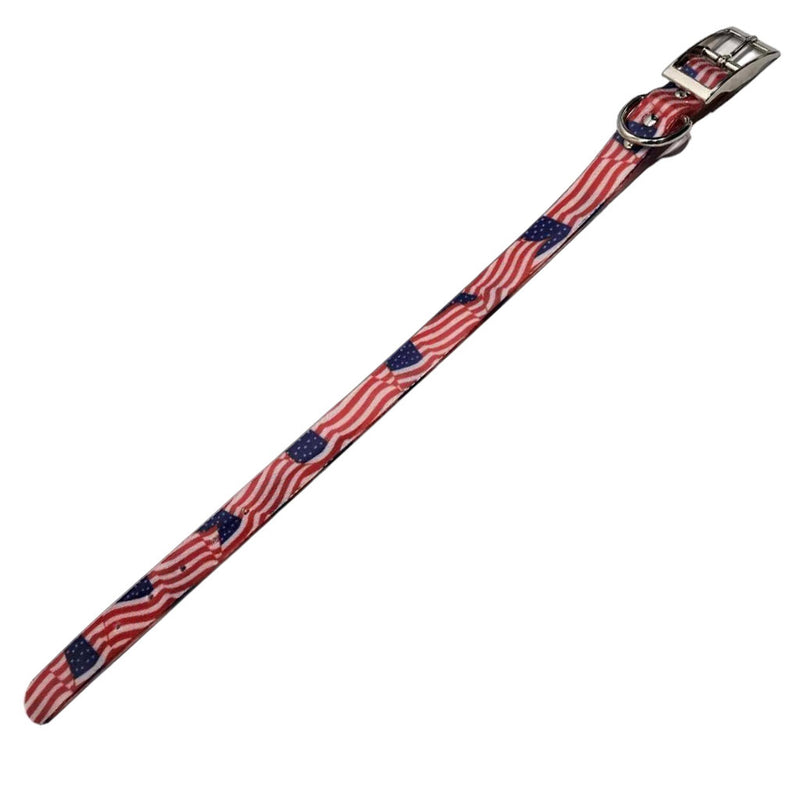 LCS Dayglo 1 Inch D-Ring American Flag Collar