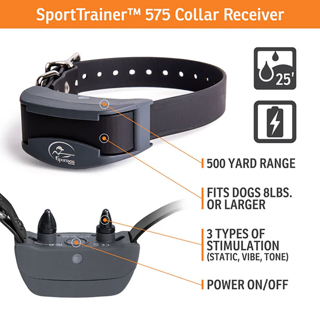 SportDOG 575 Black Receiver Infographic